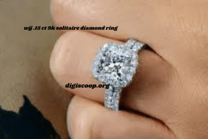 wjj .15 ct 9k solitaire diamond ring