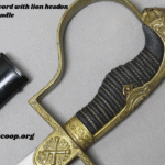 hongen civil war sword with lion headon handle
