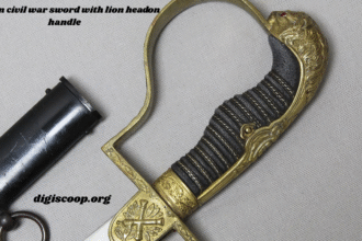 hongen civil war sword with lion headon handle